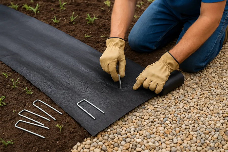 Preventing Weed Growth Under Pea Gravel 5