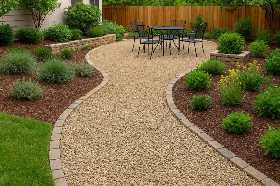 pea gravel landscaping 1