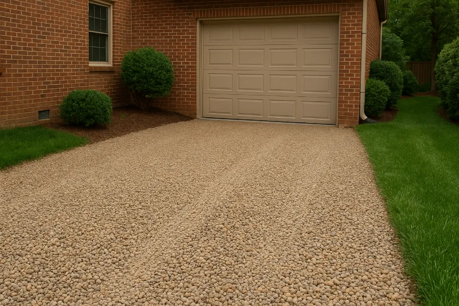 pea gravel landscaping 2