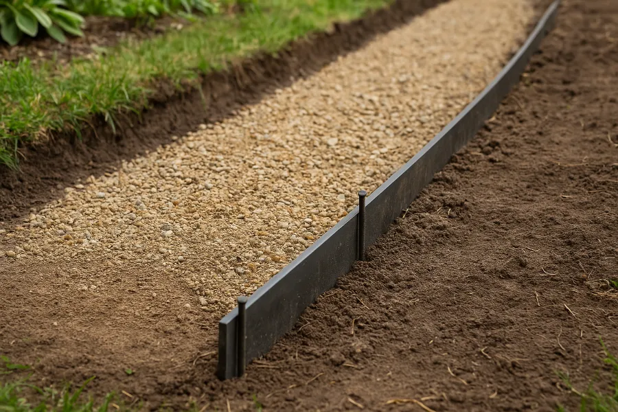 pea gravel walkway 2