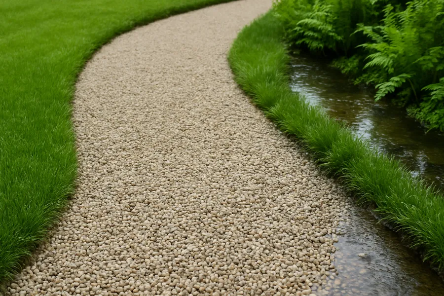 pea gravel walkway 3