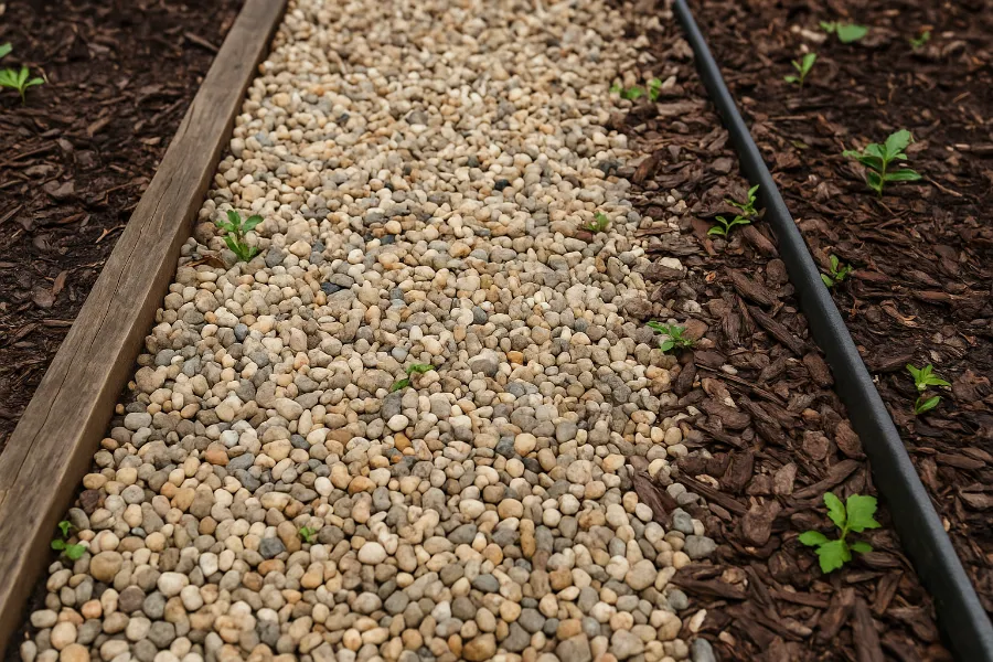 pea gravel walkway 4