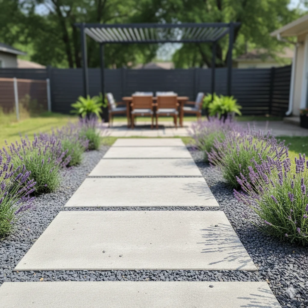 A Low-Maintenance Backyard Makeover with a Modern Privacy Fence 3