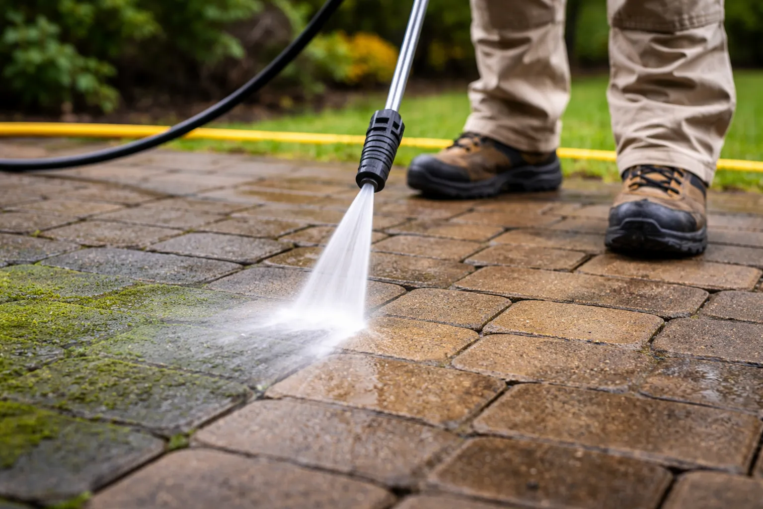 How to Clean Pavers With Power Washing