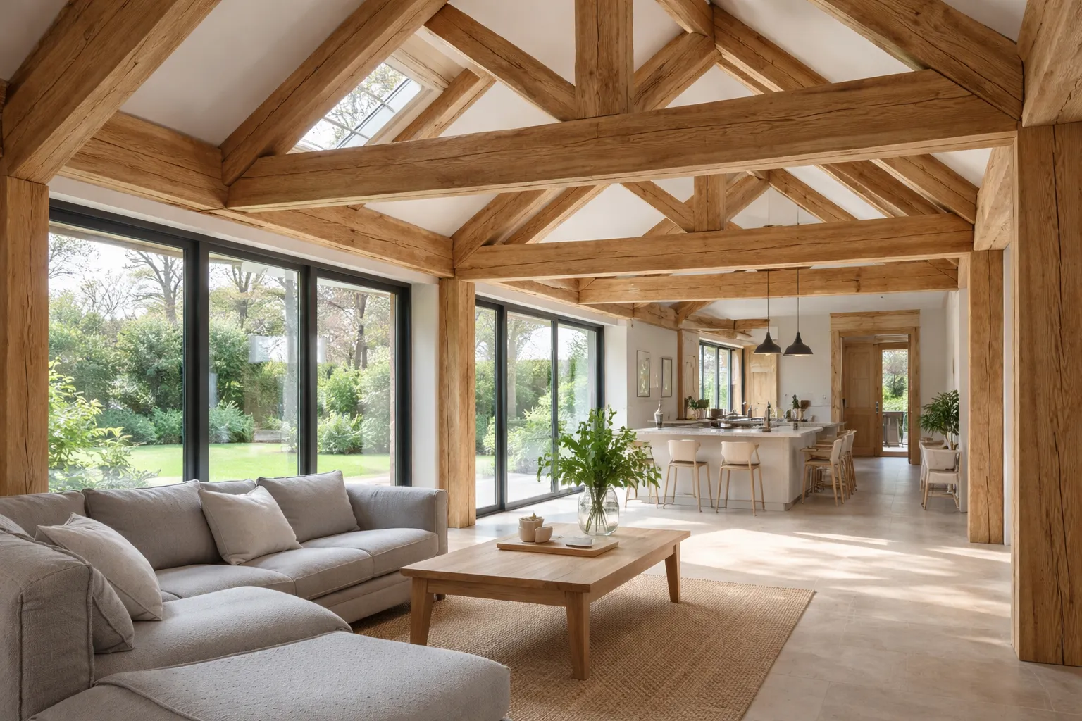 Why Air-Dried Oak Beams Are Ideal for Modern Home Construction