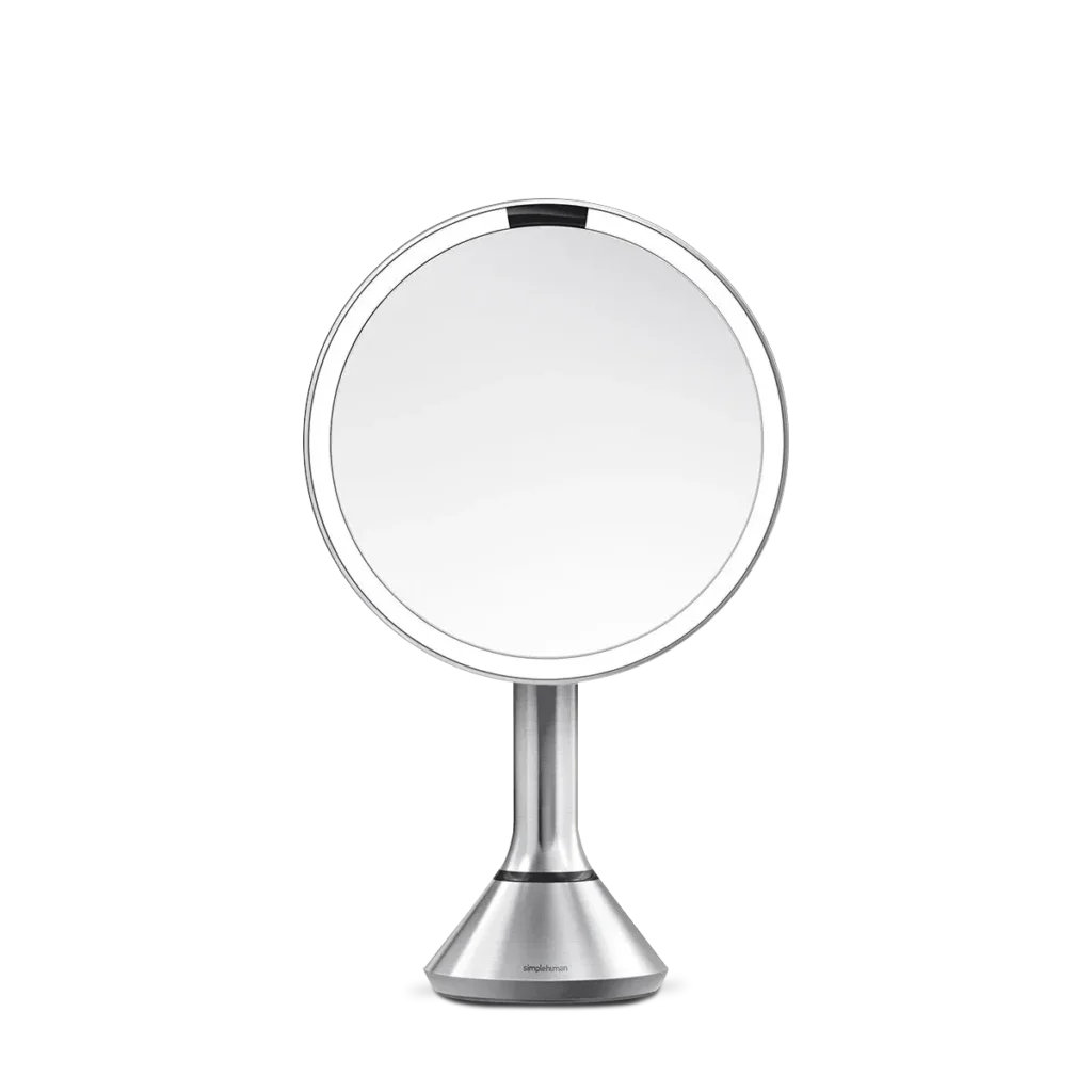 simplehuman Sensor Mirror Round Touch Control Brightness Dual Light