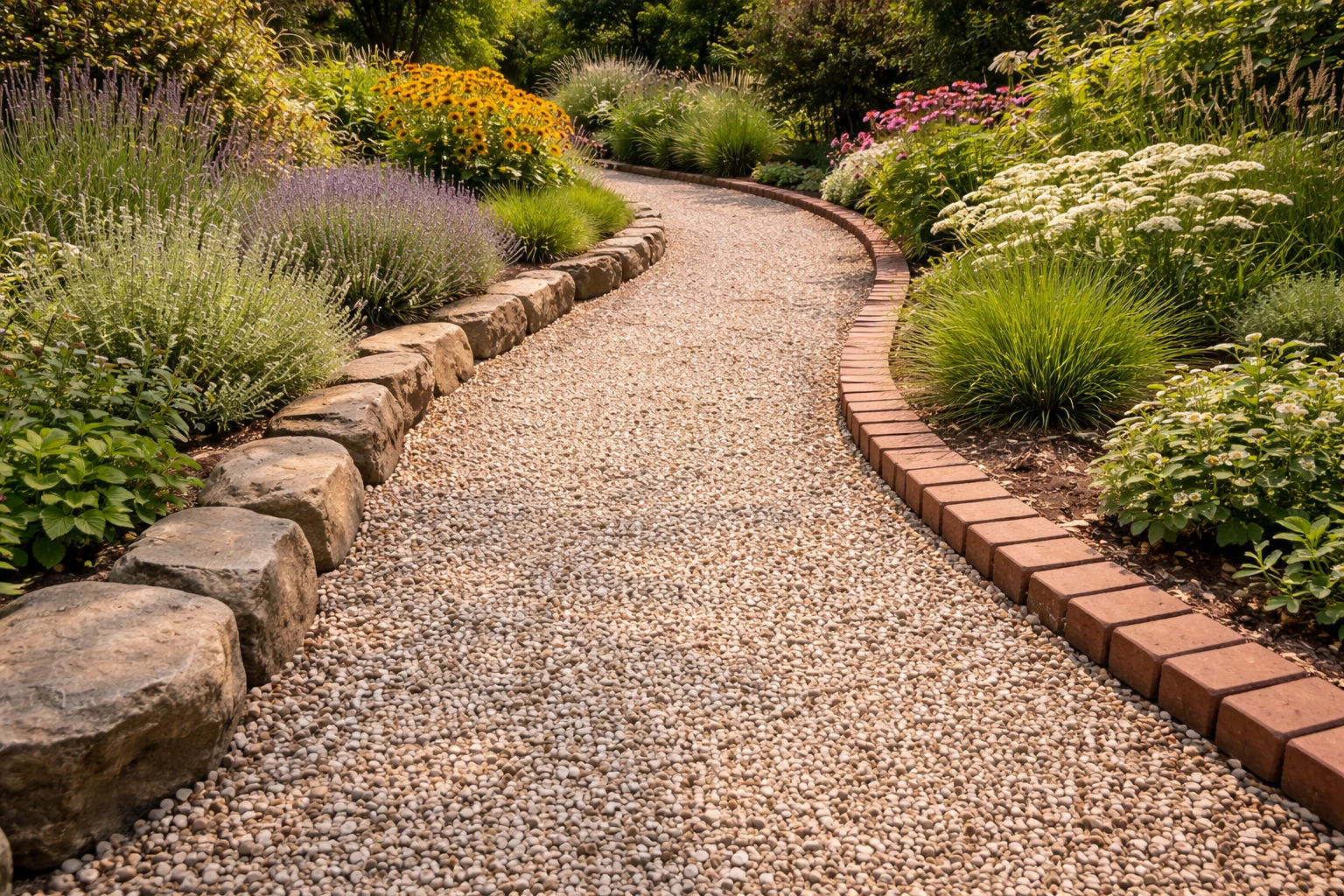 Ide Tepi Jalan Kerikil Alami