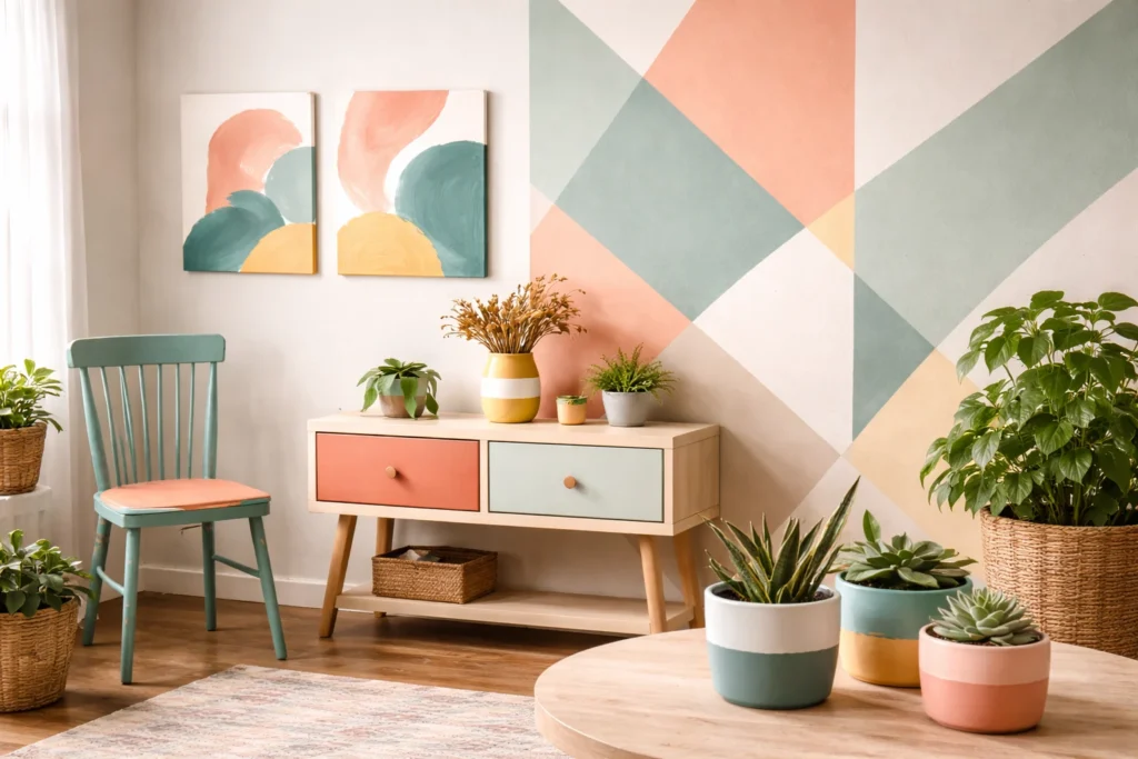 DIY Painting Ideas Using Leftover Paint 1