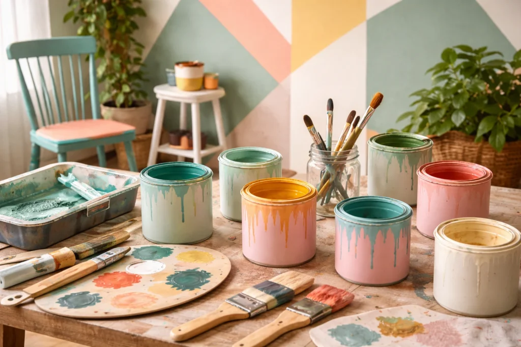 DIY Painting Ideas Using Leftover Paint 3