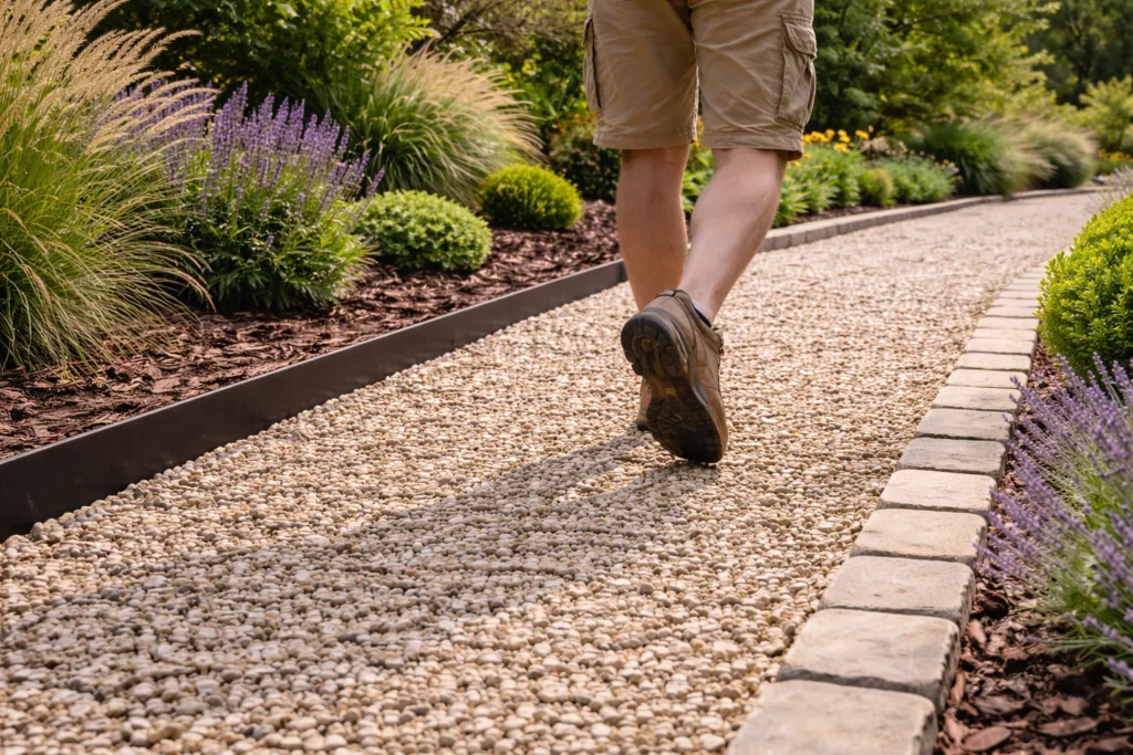 How to Edge a Gravel Path to Prevent Spreading 3