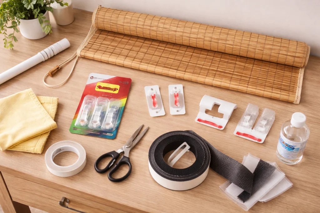 How to Hang Bamboo Shades Without Drilling 4