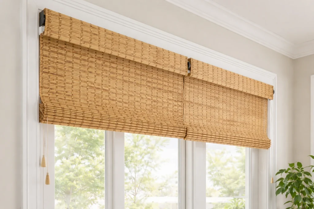 How to Hang Bamboo Shades with Brackets 2