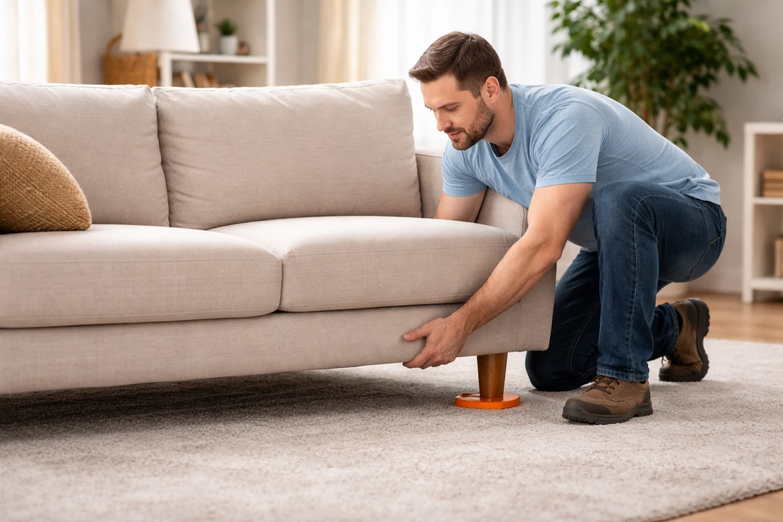 How to Move Heavy Furniture on Carpet by Yourself