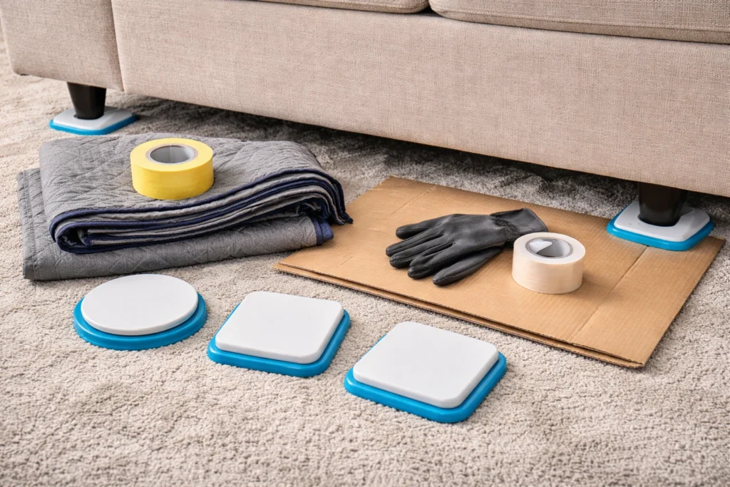 How to Move a Couch on Carpet by Yourself Safely 4