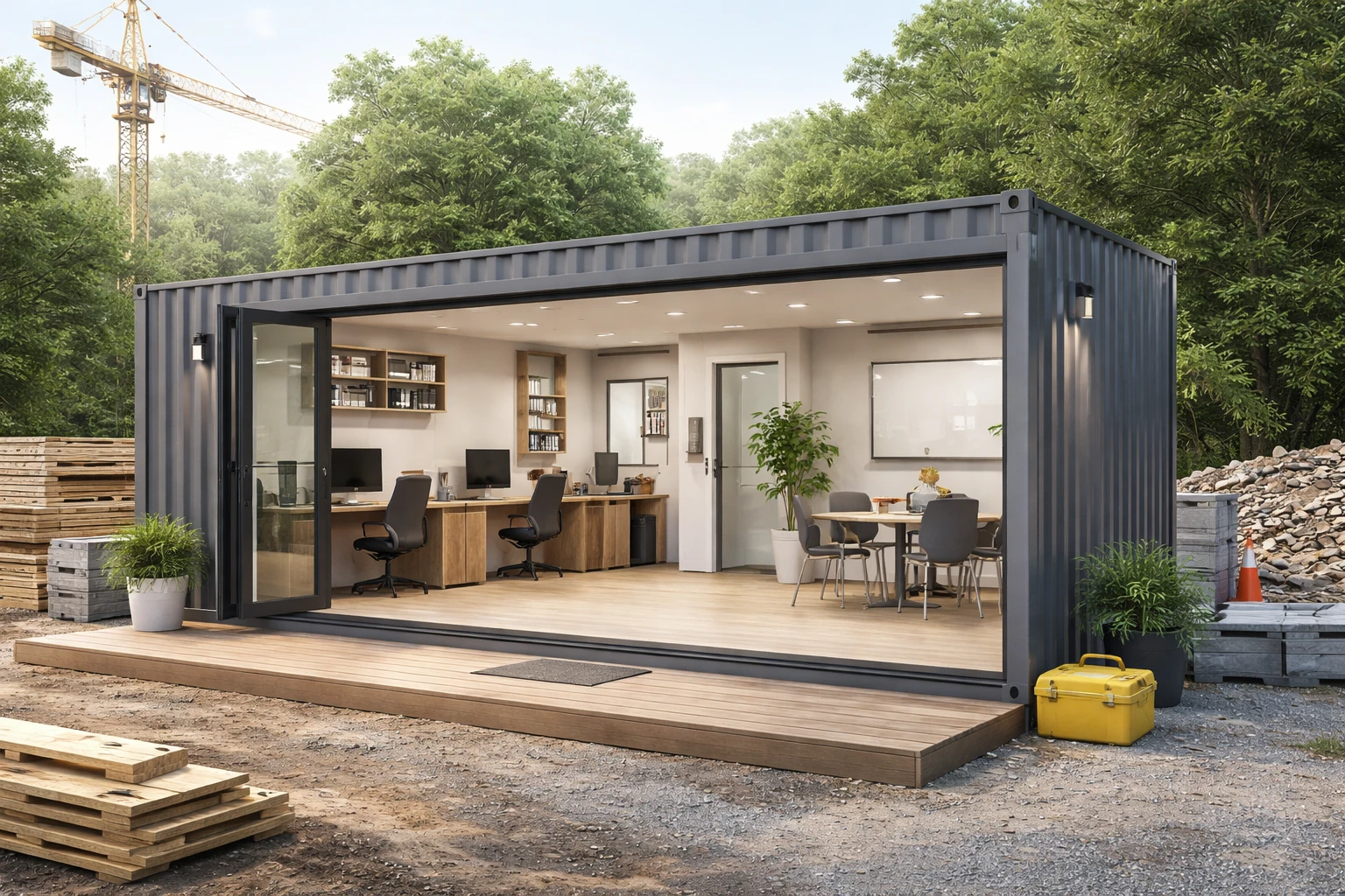 How to Turn a Container into a Functional Office Space