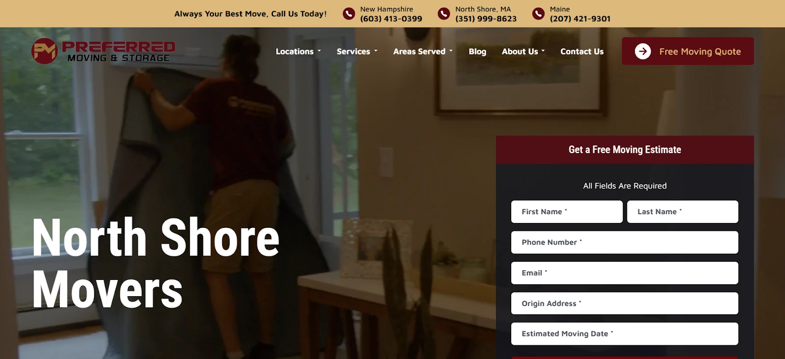 1) Preferred Moving & Storage - Comprehensive Regional Coverage with Transparent Service Standards