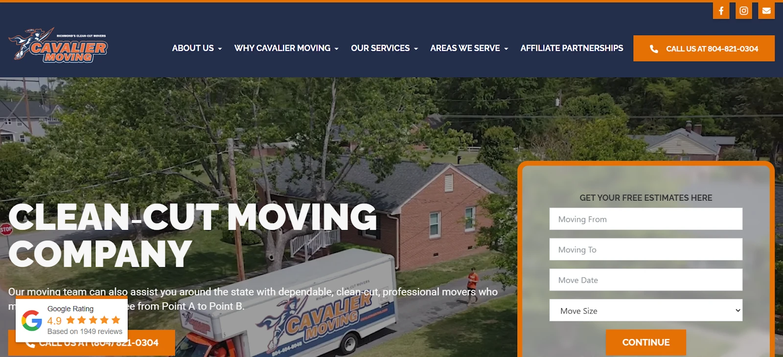 3) Cavalier Moving - Locally Owned with 15+ Years Experience and 48-State Coverage
