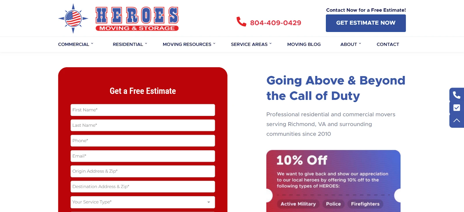 4) Heroes Moving & Storage - Full-Service Moving and Storage Solutions