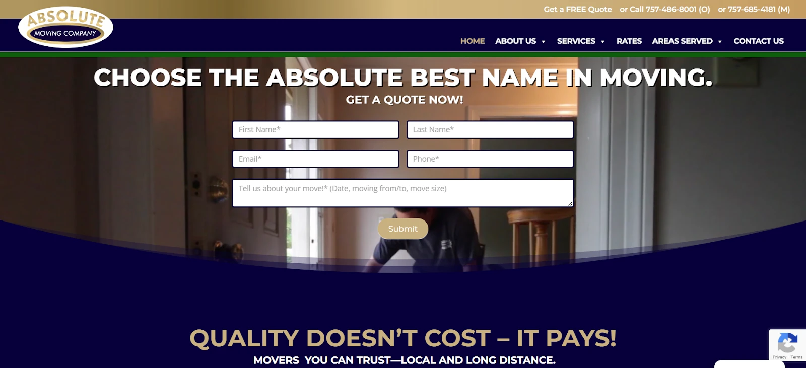 5) Absolute Moving Company - Quarter-Century Experience with Dual Pricing Options