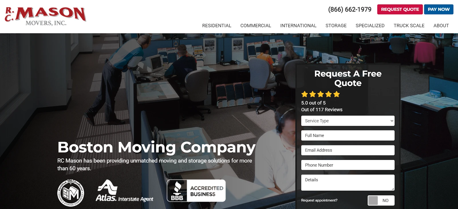 5) R.C. Mason Movers - Atlas Van Lines Agent with Nationwide Relocation Network