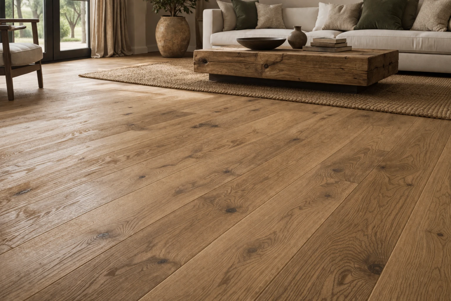 European oak often feels more textured and natural