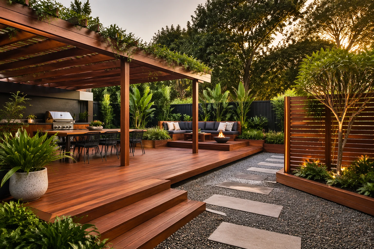 Transform Your Outdoor Living Space With Sustainable Hardwood Features