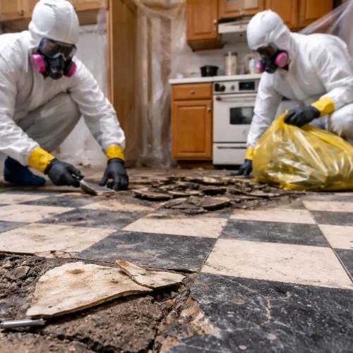 Asbestos Floor Tiles and Glue
