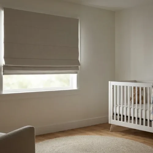 Blackout Roman Shades for a Peaceful Nursery 1