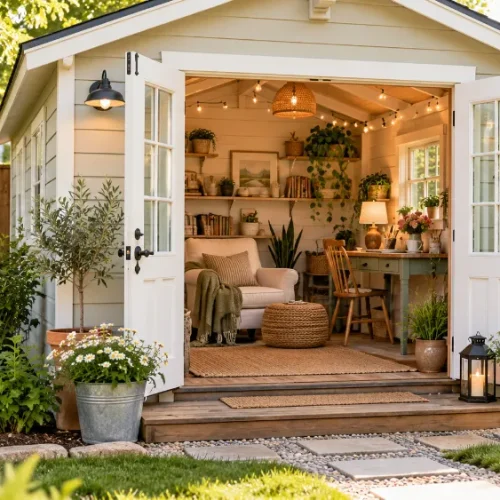 Budget She Shed Makeover - DIY Decor Ideas and Real Costs