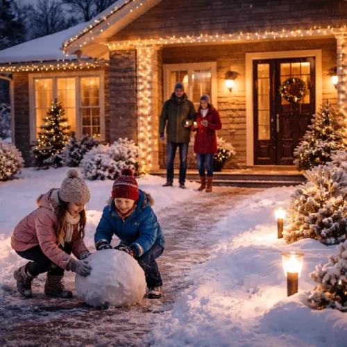 Creating a Safer Home Exterior for Kids During Winter Evenings
