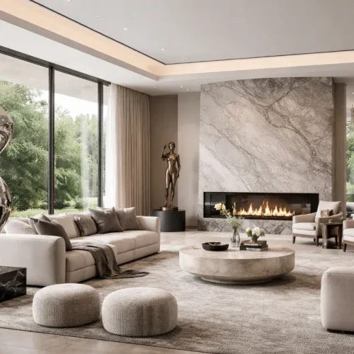 Decorate Large Living Rooms with Sculptures