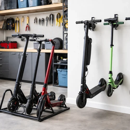 Garage Scooter Rack vs Wall Hooks Comparison 1