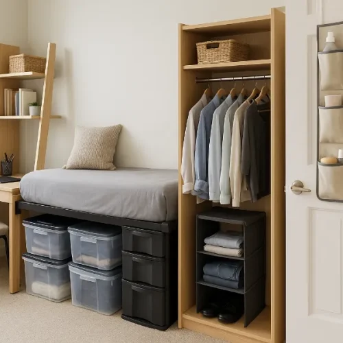 How to Maximize Small Dorm Storage Space 1