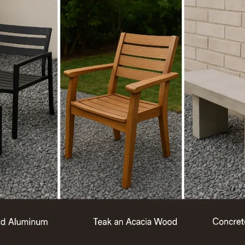 Modern Outdoor Seating Area with Gravel Base 4