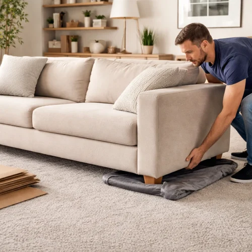 Move Heavy Furniture on Carpet Without Furniture Sliders 1