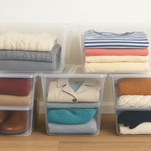 Organizing Seasonal Clothing in Storage Bins 1