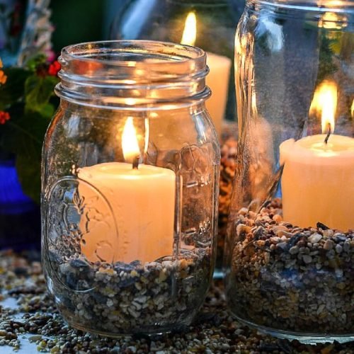 Outdoor Lanterns from Mason Jars