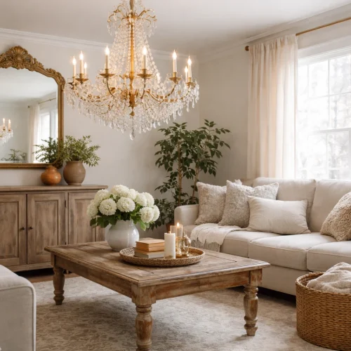 The Art of Mixing Elegant Chandeliers with Thrifted Home Decor