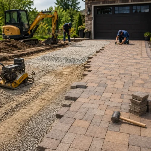 What to Expect During a Professional Driveway Paver Installation
