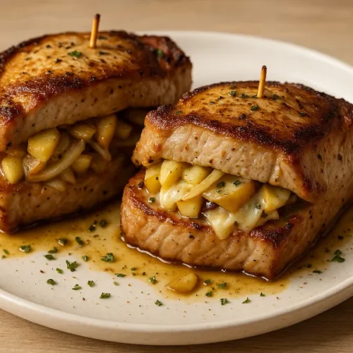 apple stuffed pork chops 1