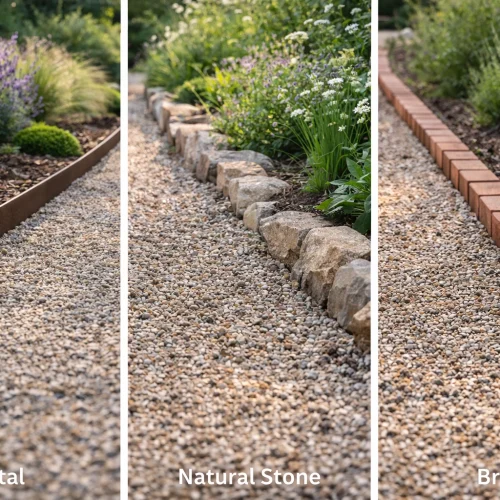 best edging materials for gravel garden paths 2