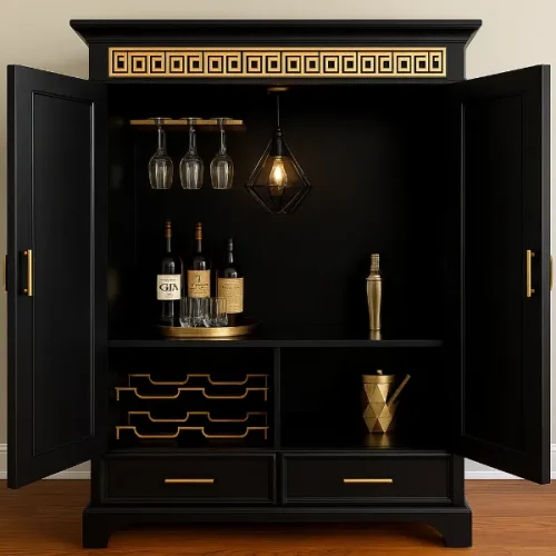 diy armoire bar 2