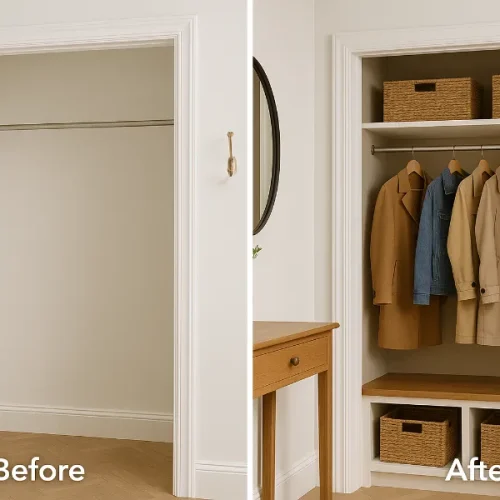 foyer entryway closet makeover 3