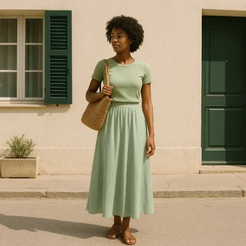 how to style long skirts in summer 3