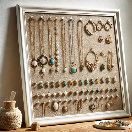 Upcycle A Picture Frame Into A Jewelry Board