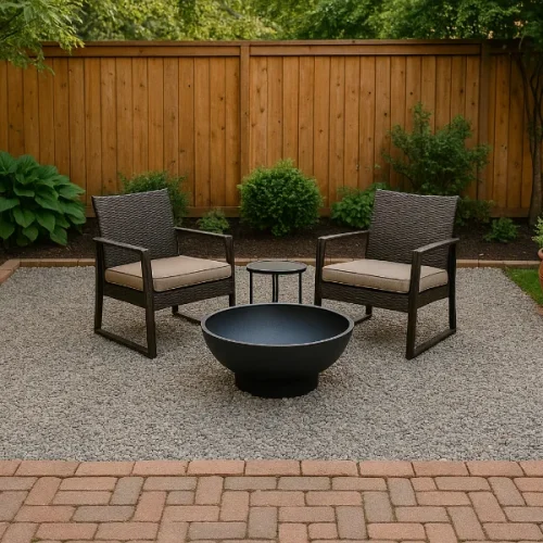 low budget backyard designs with gravel 2