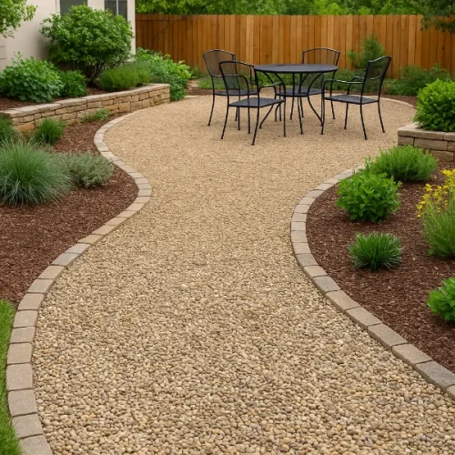 pea gravel landscaping 1