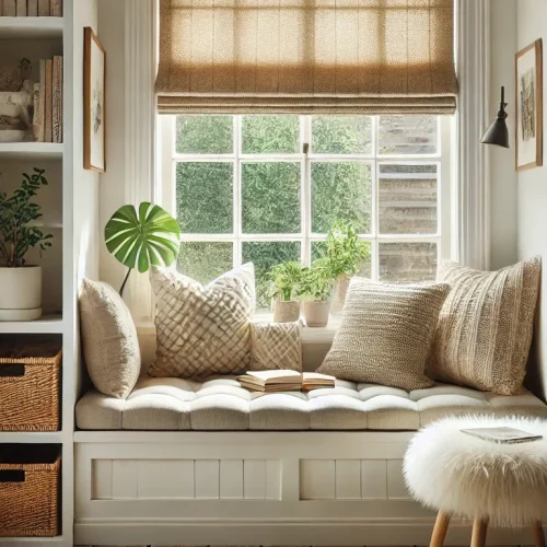 reading nook by a window